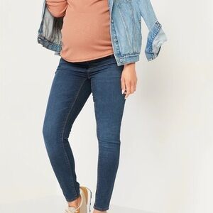 Old Navy 4 Small Maternity Jeans Jegging Full Panel Pregnancy Pants Skinny Leg 4